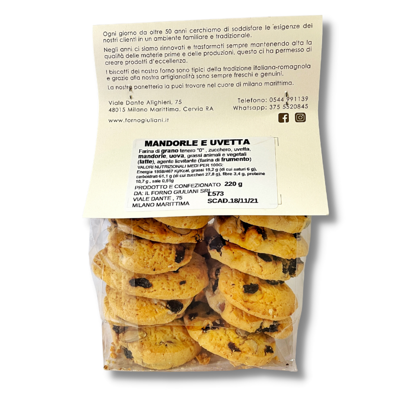 Biscotti con Mandorla e Uvetta